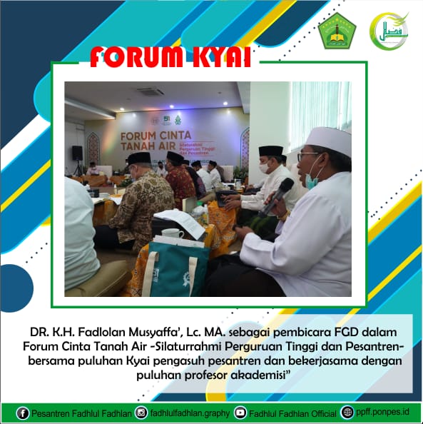 DR.K.H. Fadlolan Musyaffa', Lc. MA. Sebagai Pembicara Dalam Forum Cinta Tanah Air