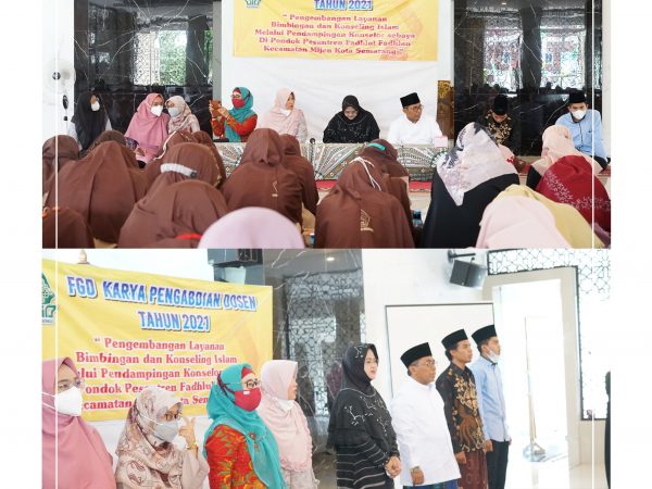 Focus Group Discussion (FGD) Peer Counseling di Pondok Pesantren Fadhlul Fadhlan Semarang