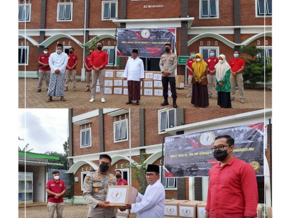 Kasubdit Reskrimsus Polda Jateng AKBP Rasyid, AKBP Bahari, bersama 9 anggota alumni angkatan AKPOL 2004 lakukan baksos di Pondok Pesantren Fadhlul Fadhlan (Pesantren Bilingual Barbasis Karakter Salaf) Semarang