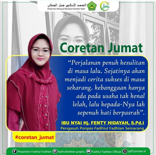 Perjalanan penuh kesulitan di masa lalu. Sejatinya akan menjadi cerita sukses di masa sekarang, kebanggaan hanya ada pada usaha tak kenal lelah, lalu kepada-Nya lah sepenuh hati berpasrah.