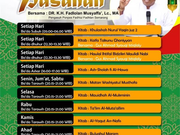 Ngaji Pasanan Pondok Pesantren Fadhlul Fadhlan Semarang