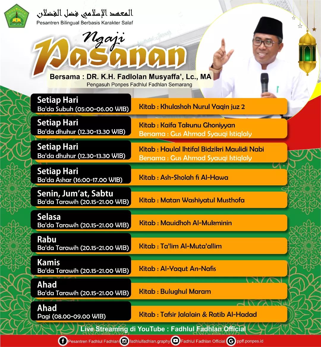 Ngaji Pasanan Pondok Pesantren Fadhlul Fadhlan Semarang