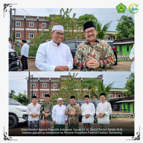 Wakil Menteri Agama Republik Indonesia Rekomendasikan Orang Tua Pondokkan Putra Putrinya Di Pesantren Fadhlul Fadhlan Semarang