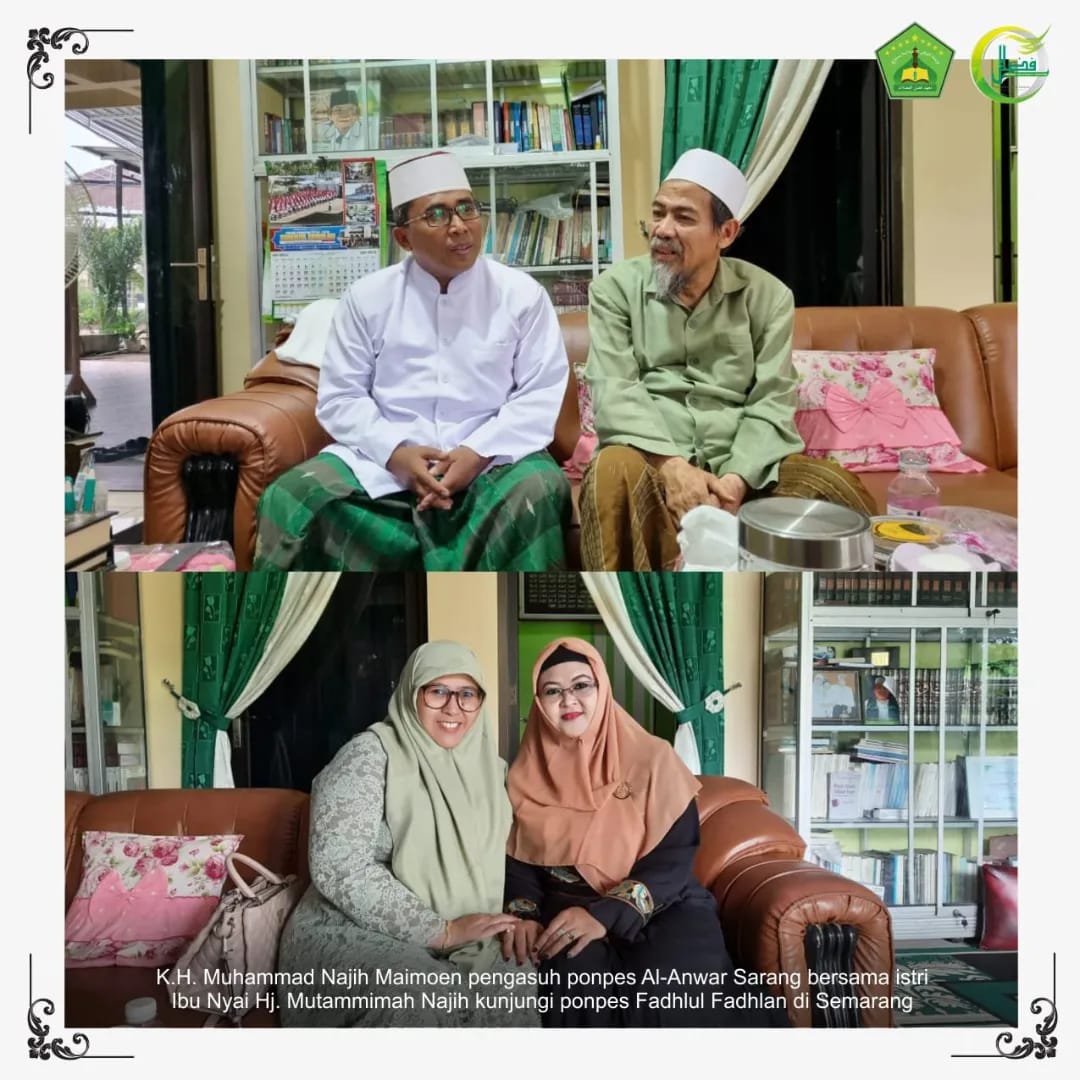 Lebaran ke enam, K.H Muhammad Najih Maimoen pengasuh ponpes Al-Anwar Sarang kunjungi Pondok Pesantren Fadhlul Fadhlan