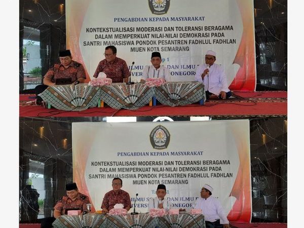 Dosen FISIP UNDIP Adakan Sosialisasi Konsektualisasi Moderasi Dan Toleransi Beragama Dalam Memperkuat Nilai-nilai Demokrasi di Pondok Pesantren Fadhlan Fadhlan Semarang