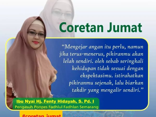 Mengejar angan itu perlu, namun jika terus-menerus, pikiranmu akan lelah sendiri. Oleh sebab seringkali kehidupan tidak sesuai dengan ekspektasimu. Istirahatkan pikiranmu sejenak, lalu biarkan takdir yang mengalir sendiri.