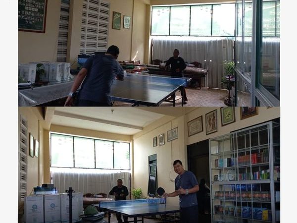 Olahraga Tenis Meja Pererat Silatirahami DR. KH. Fadlolan Musyaffa’ Lc., MA., Dengan Brigjen. Drs. Lukas Arry Dwiko Utomo.