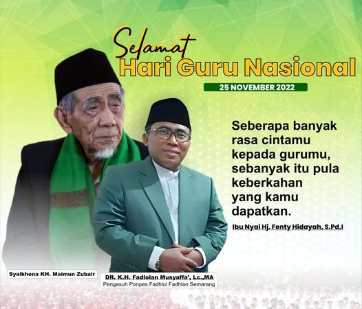 SELAMAT HARI GURU NASIONAL - Berinovasi Mendidik Generasi -