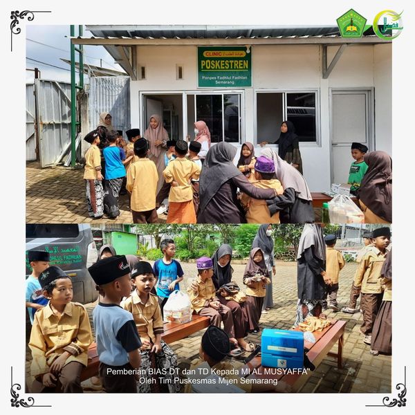 Pemberian BIAS DT dan TD Kepada MI Al-Musyaffa' Oleh Tim Puskesmas Mijen Semarang.