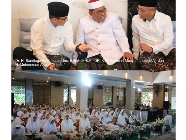 Ribuan Jamaah Banjiri Pesantren Fadhlul Fadhlan Bersama Sandiaga Uno Mentri Pariwisata dan Ekonomi Kreatif