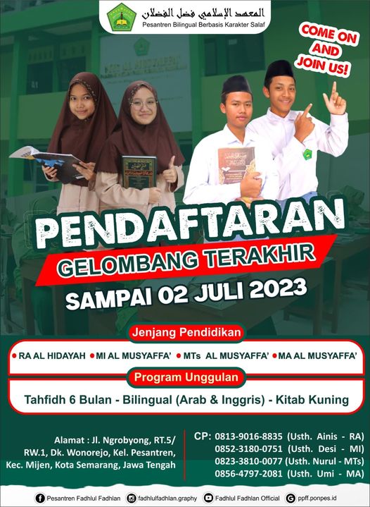 MASIH BISA DAFTAR JADI SANTRI BARU PPFF!
