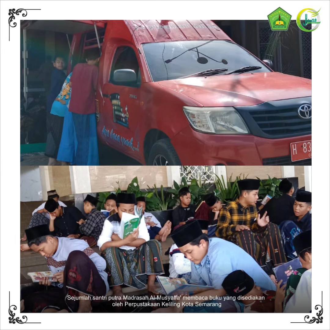 Bertepatan Dengan Dimulainya KBM, Madrasah Al-Musyaffa' Pondok Pesantren Fadhlul Fadhlan Kedatangan Perpustakaan Keliling Kota Semarang