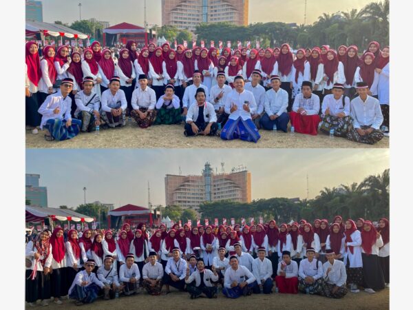 60 Santri PPFF Ikuti Acara Jambore Kebangsaan dan Deklarasi Kawal Pemilu Damai 2024 di Lapangan Pancasila Simpang Lima Kota Semarang