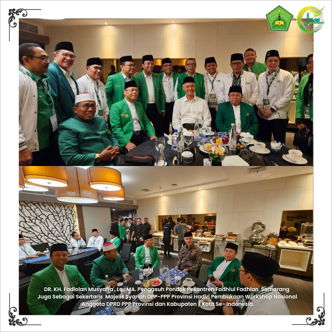 DR. KH. Fadlolan Musyaffa' Lc., MA. Pengasuh Pondok Pesantren Fadhlul Fadhlan Hadiri Pembukaan Workshop Nasional Anggota DPRD Provinsi dan Kabupaten/ Kota Se-Indonesia PPP