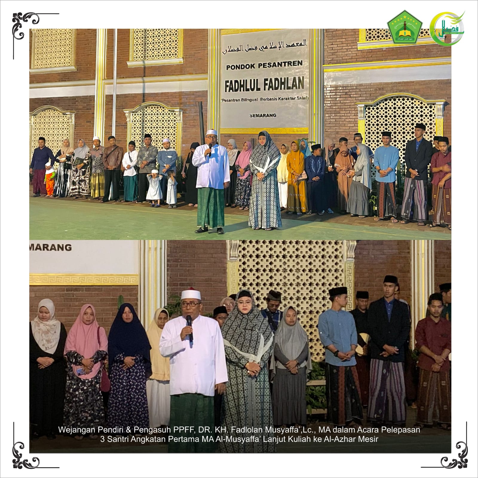 Tangis Haru Pecahkan Suasana Pelepasan 3 Santri Angkatan Pertama MA Al-Musyaffa' Lanjut Kuliah ke Al-Azhar Mesir