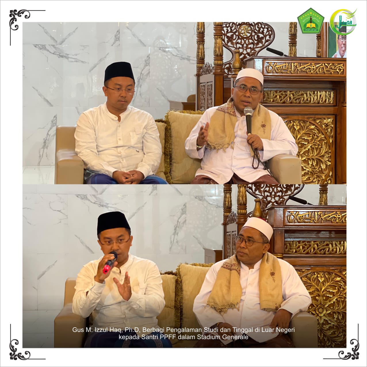Gus M. Izzul Haq, Ph.D, Berbagi Pengalaman Studi dan Tinggal di Luar Negeri kepada Santri PPFF dalam Studium Generale