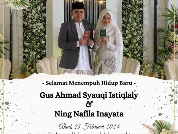 Barakallah! Gus Ahmad Syauqi Istiqlaly Fadlolan, Putra Pengasuh Pondok Pesantren Fadhlul Fadhlan Semarang, Langsungkan Akad Nikah di Kediaman Ning Nafila Inayata