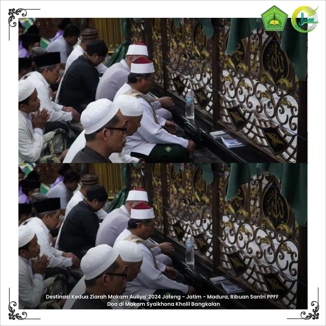 Destinasi Kedua Ziarah Makam Auliya' 2024 Jateng - Jatim - Madura, Ribuan Santri PPFF Langitkan Doa di Makam Syaikhona Kholil Bangkalan