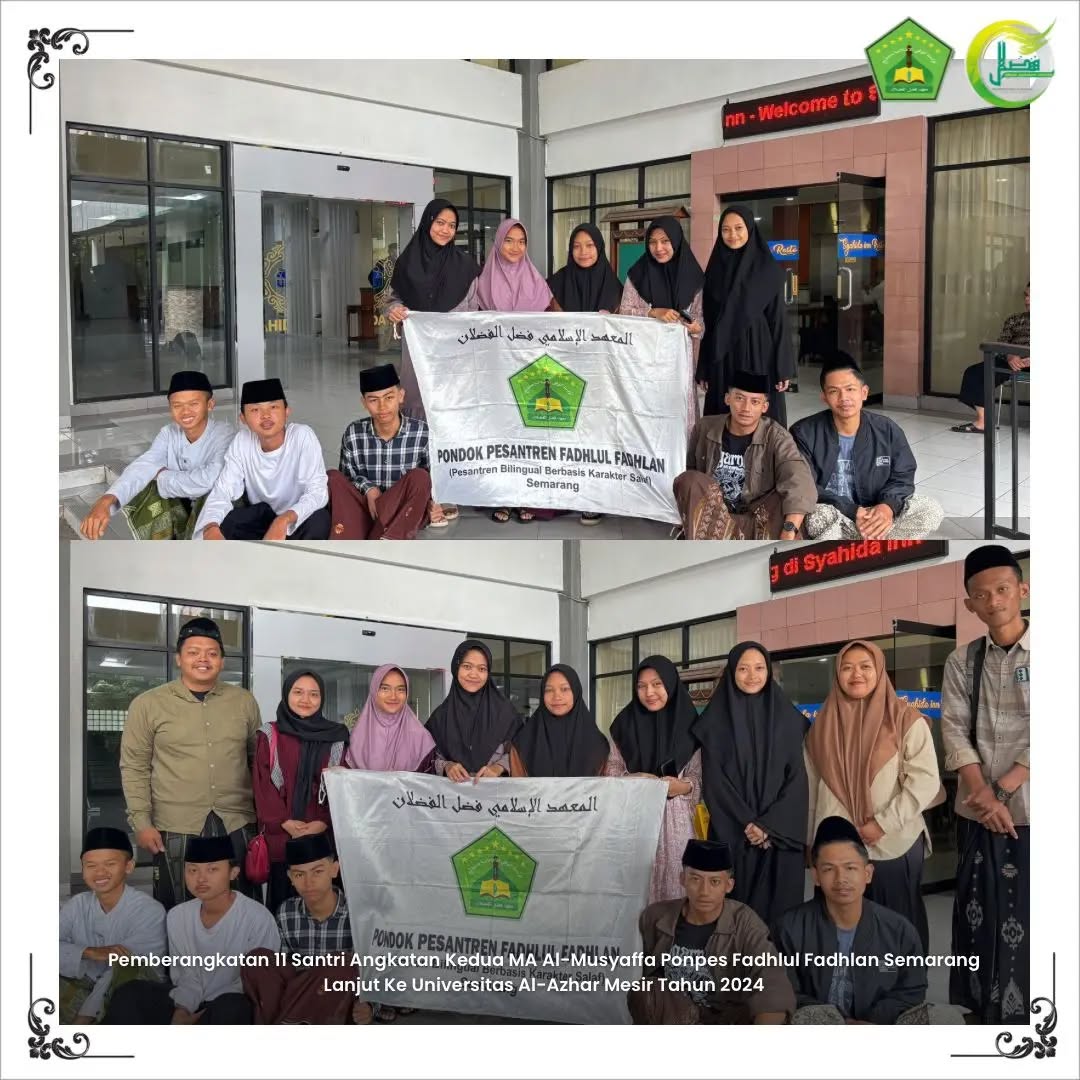Pemberangkatan 11 Santri Angkatan Kedua MA Al-Musyaffa Lanjut Ke Universitas Al-Azhar Mesir