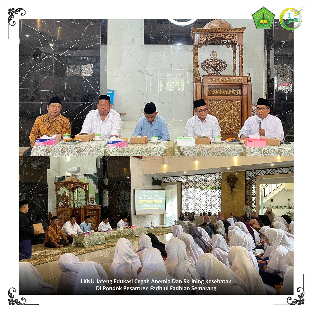 LKNU Jateng Edukasi Cegah Anemia Dan Skrining Kesehatan Di Ponpes Fadhlul Fadhlan Semarang LKNU Jateng Edukasi Cegah Anemia Dan Skrining Kesehatan Di Ponpes Fadhlul Fadhlan Semarang