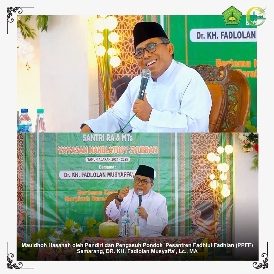 Akhirussanah RA & MTs Nahdlotussy Syubban, Kiai Fadlolan Tekankan Pentingnya Meneruskan Pendidikan Setinggi Mungkin!