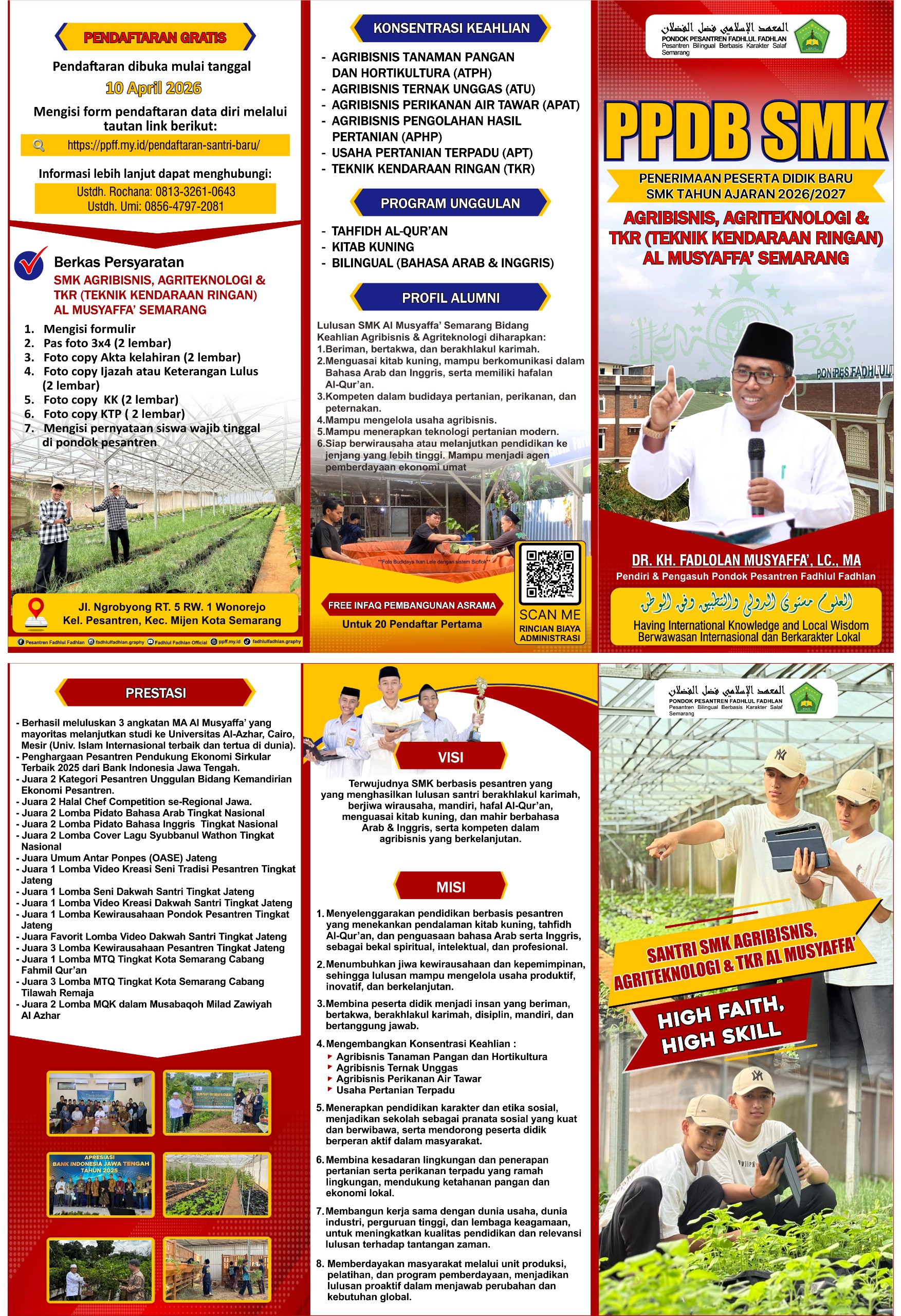 PPDB - Penerimaan Peserta Didik Baru SMK Agribisnis Al-Musyaffa' Semarang Tahun Ajaran 2026/2027